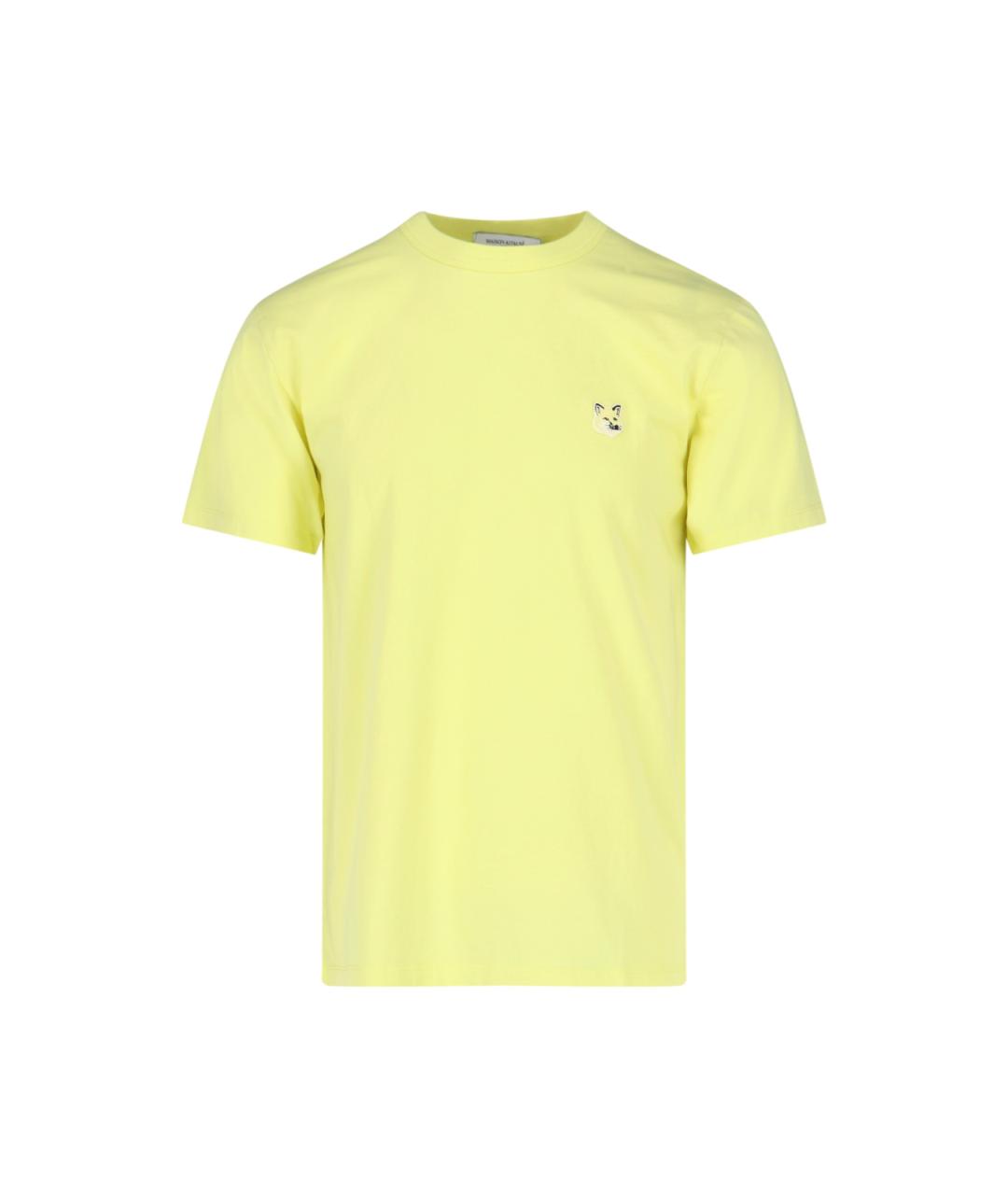 MAISON KITSUNE Желтая футболка, фото 1
