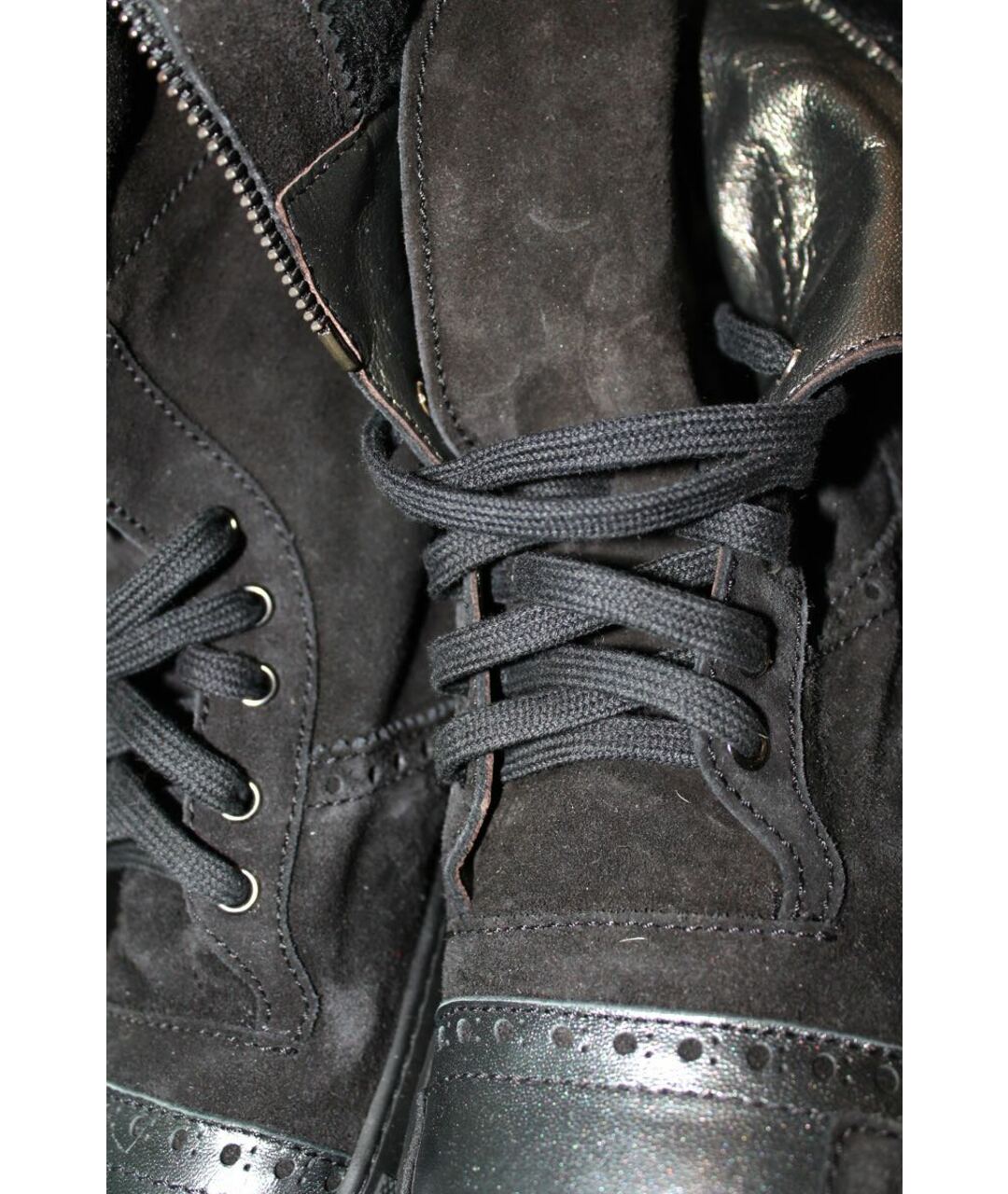 Les Hommes Черные замшевые высокие кроссовки / кеды, фото 7