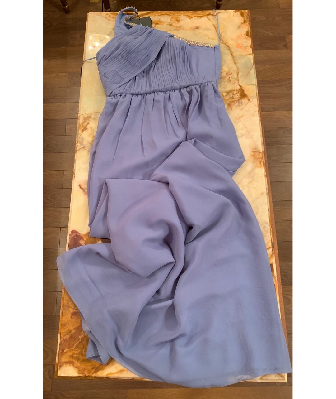 LANVIN Голубое шелковое вечернее платье, фото 3