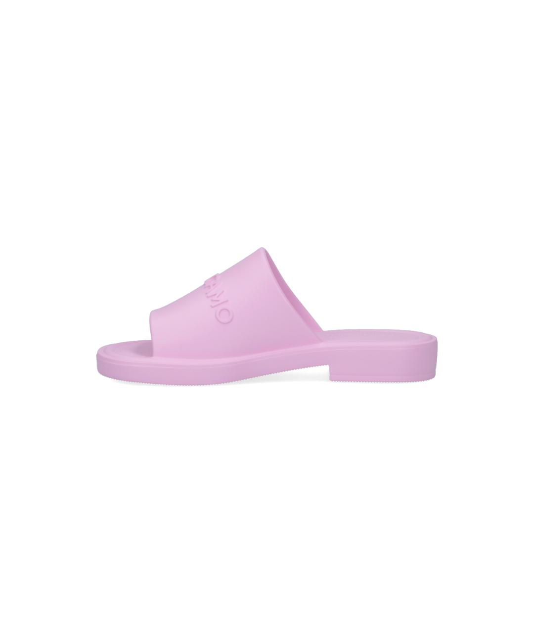 FERRAGAMO Розовые шлепанцы, фото 3