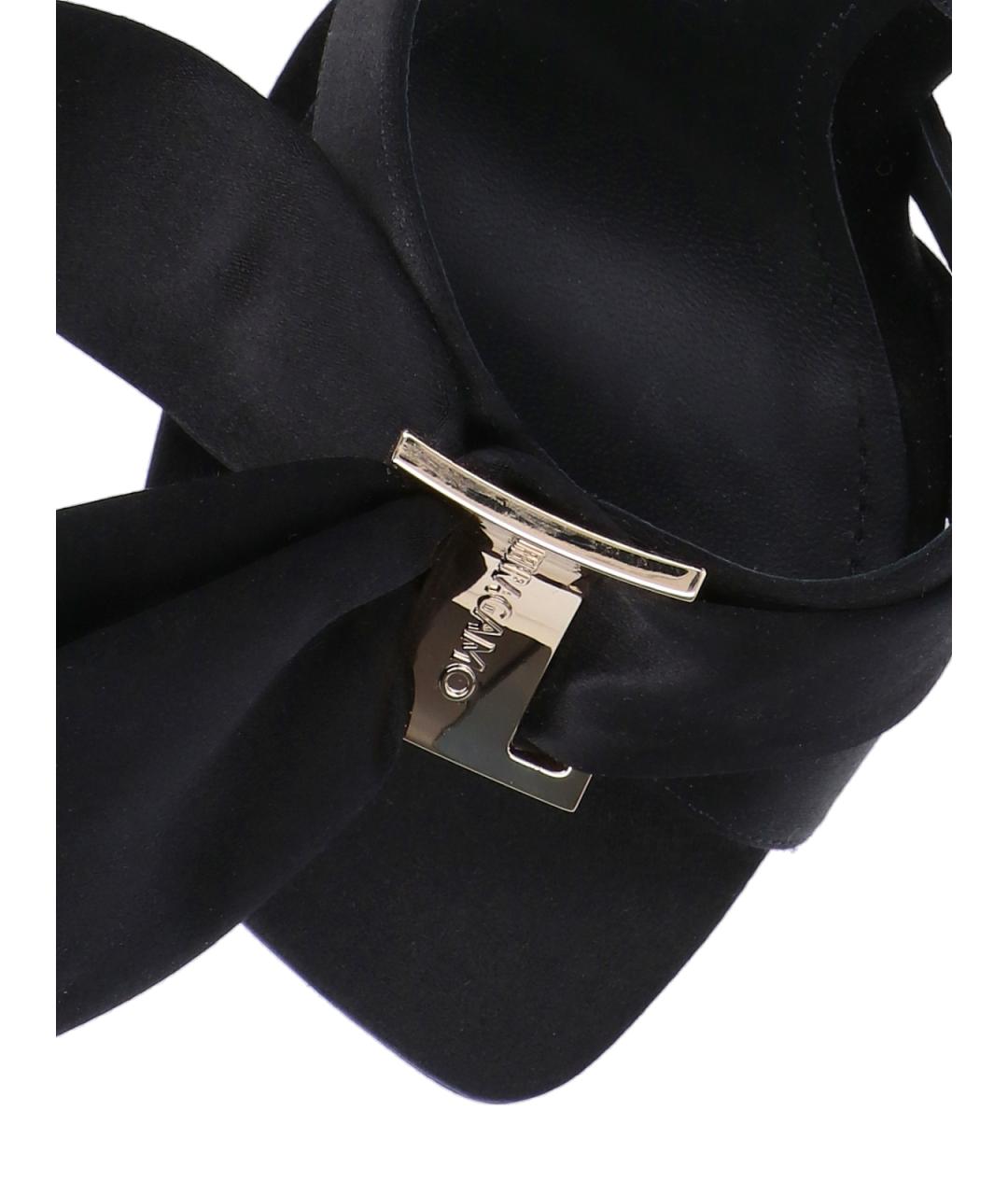 FERRAGAMO Черные босоножки, фото 5