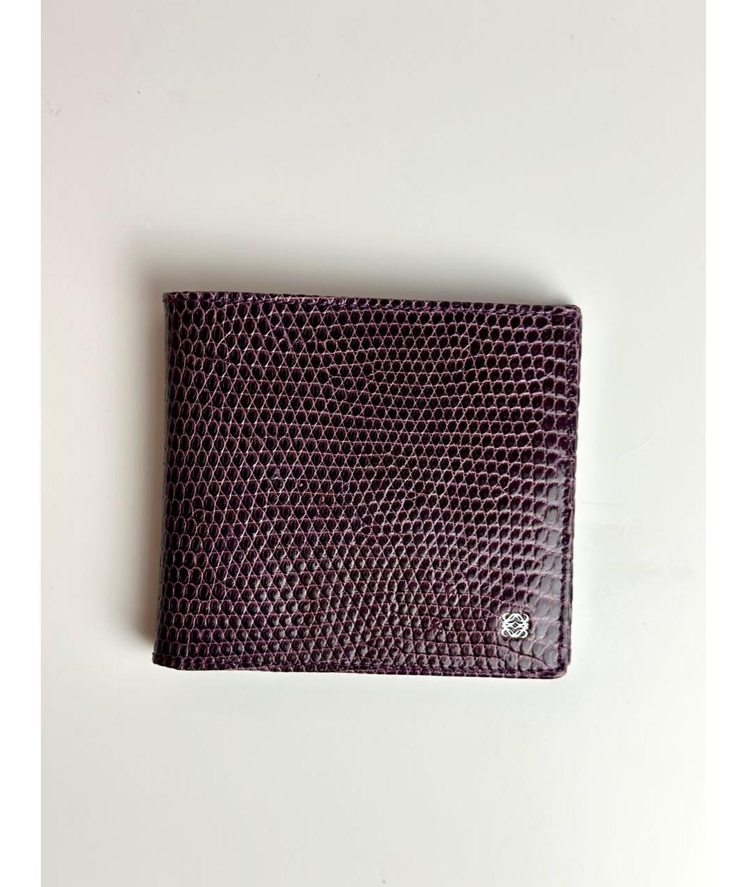 LOEWE Фиолетовый кошелек из экзотической кожи, фото 6