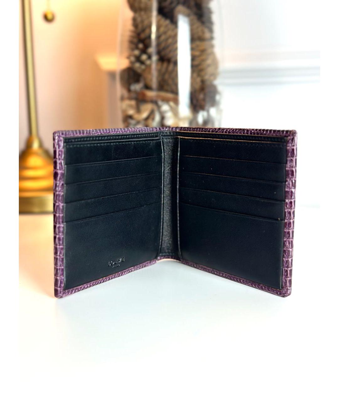 LOEWE Фиолетовый кошелек из экзотической кожи, фото 3