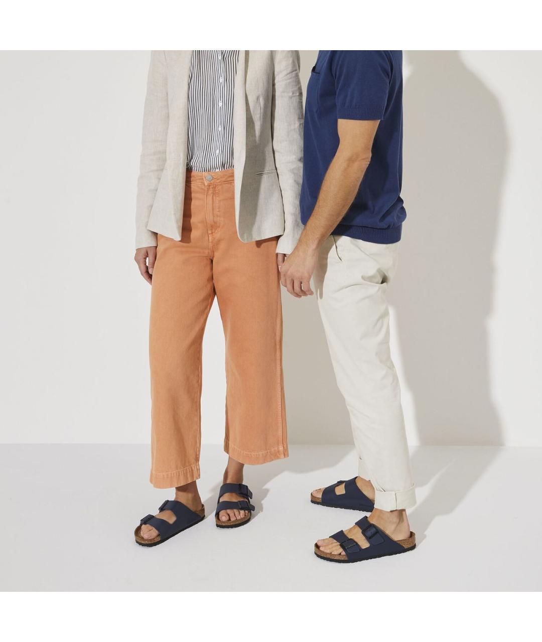 BIRKENSTOCK Синие шлепанцы из искусственной кожи, фото 5