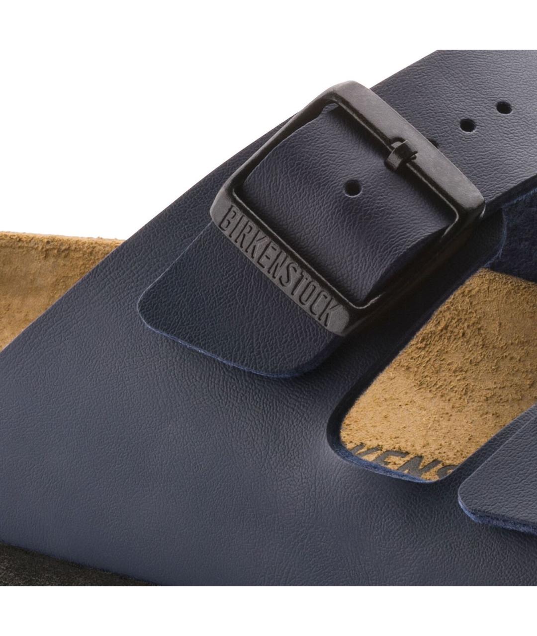BIRKENSTOCK Синие шлепанцы из искусственной кожи, фото 3
