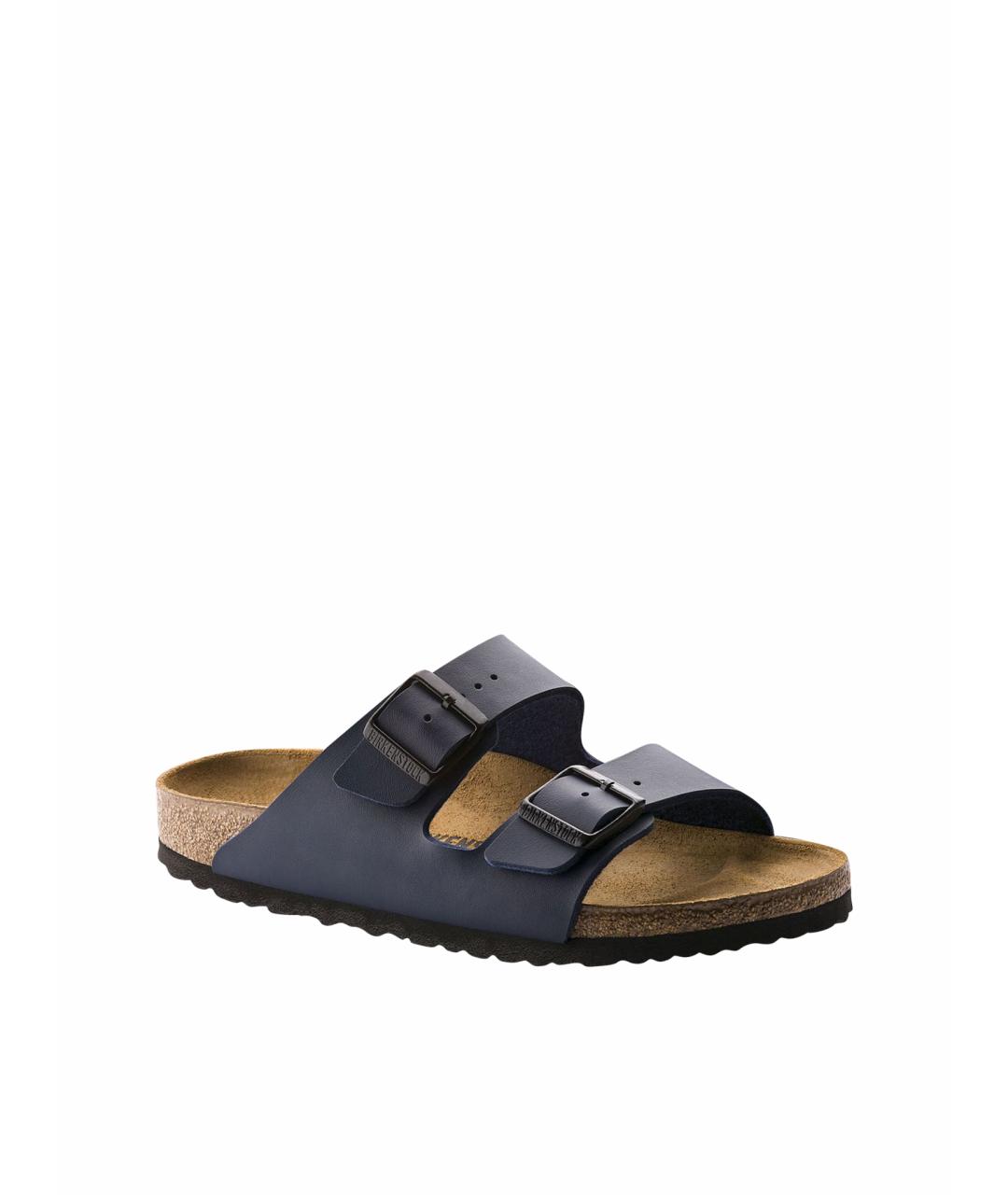 BIRKENSTOCK Синие шлепанцы из искусственной кожи, фото 1