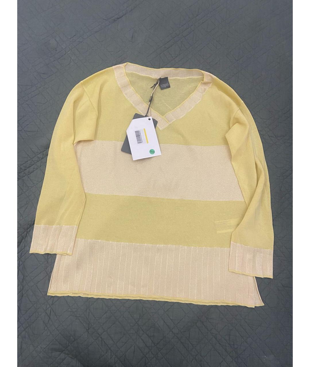 LORENA ANTONIAZZI Желтый вискозный джемпер / свитер, фото 9