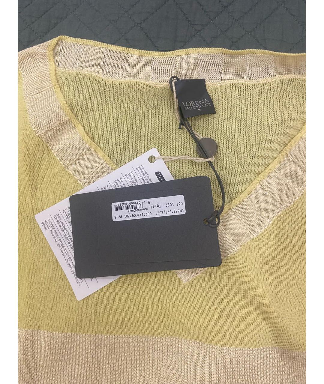 LORENA ANTONIAZZI Желтый вискозный джемпер / свитер, фото 2