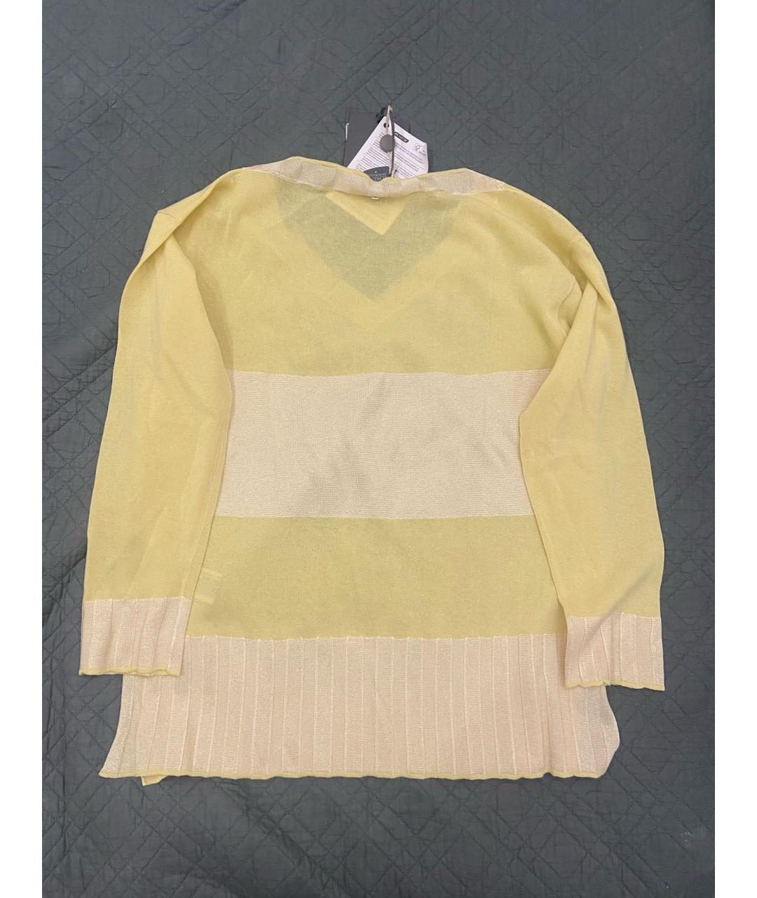 LORENA ANTONIAZZI Желтый вискозный джемпер / свитер, фото 5