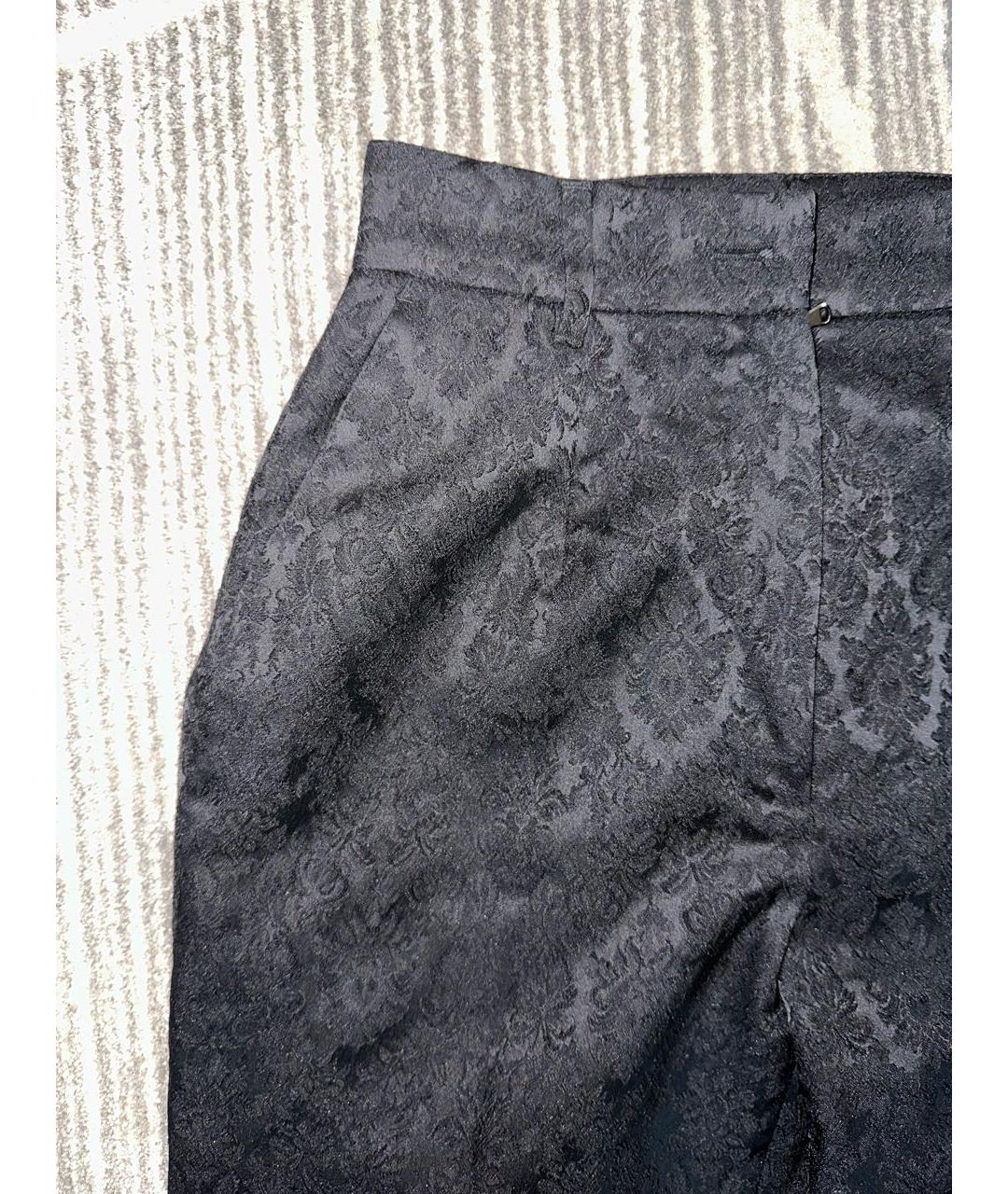 DOLCE&GABBANA Черные полиэстеровые брюки узкие, фото 2