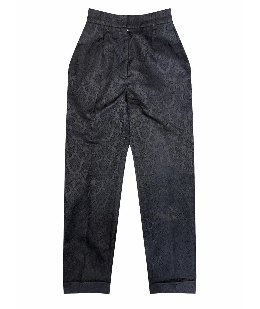 DOLCE&GABBANA Черные полиэстеровые брюки узкие, фото 1