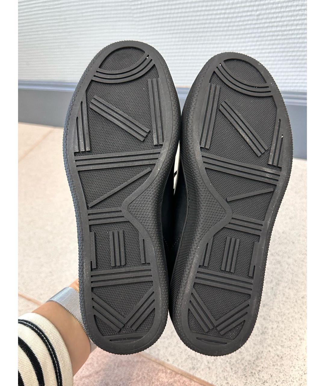 KENZO Черные кожаные кеды, фото 4