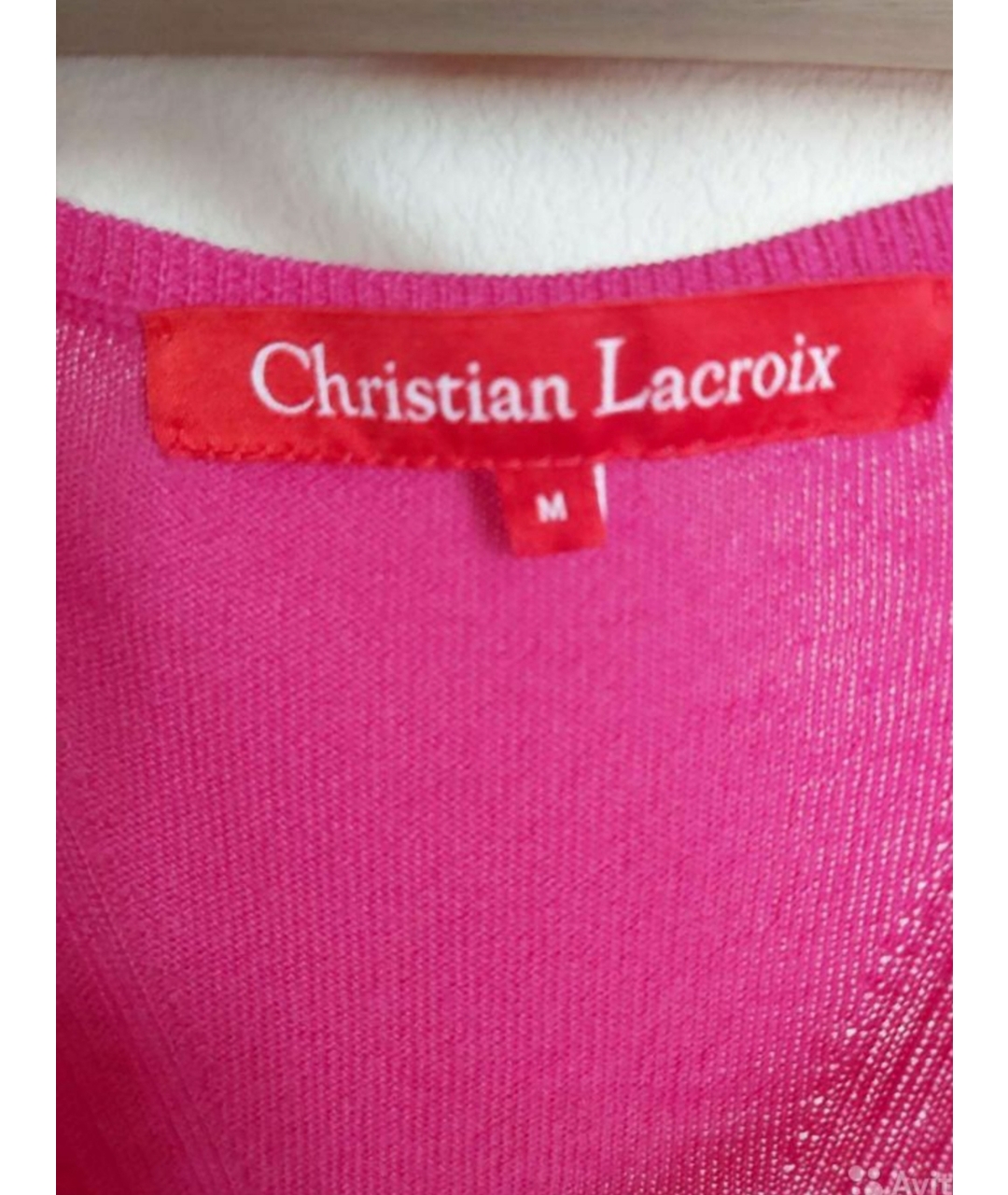 CHRISTIAN LACROIX Фуксия кашемировый джемпер / свитер, фото 3