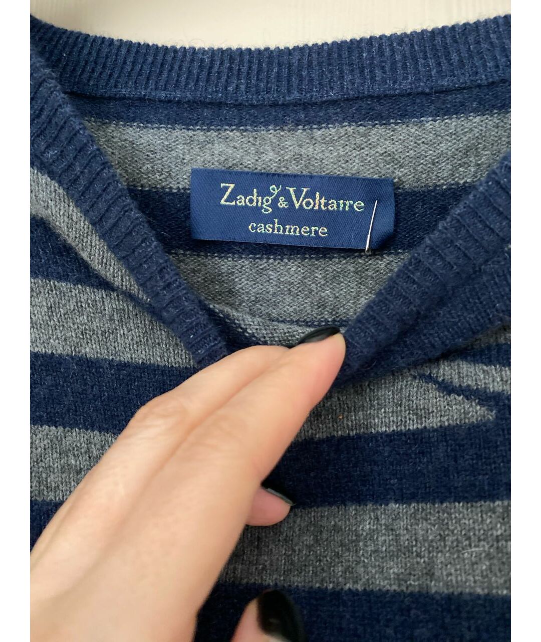 ZADIG & VOLTAIRE Синий кашемировый джемпер / свитер, фото 2