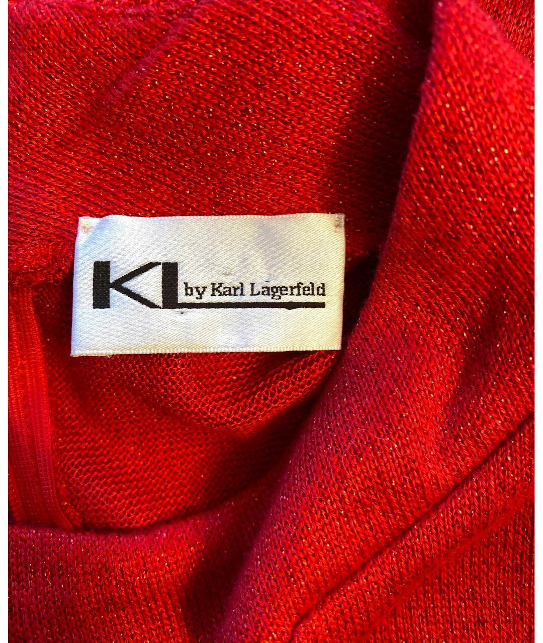 KARL LAGERFELD Красный шерстяной джемпер / свитер, фото 3