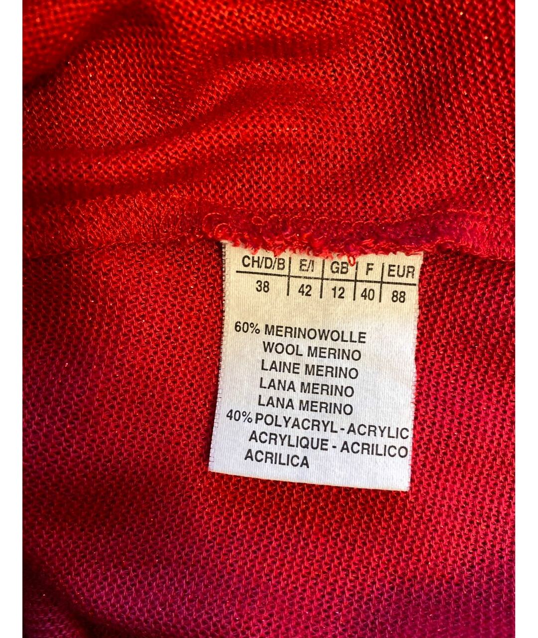 KARL LAGERFELD Красный шерстяной джемпер / свитер, фото 4