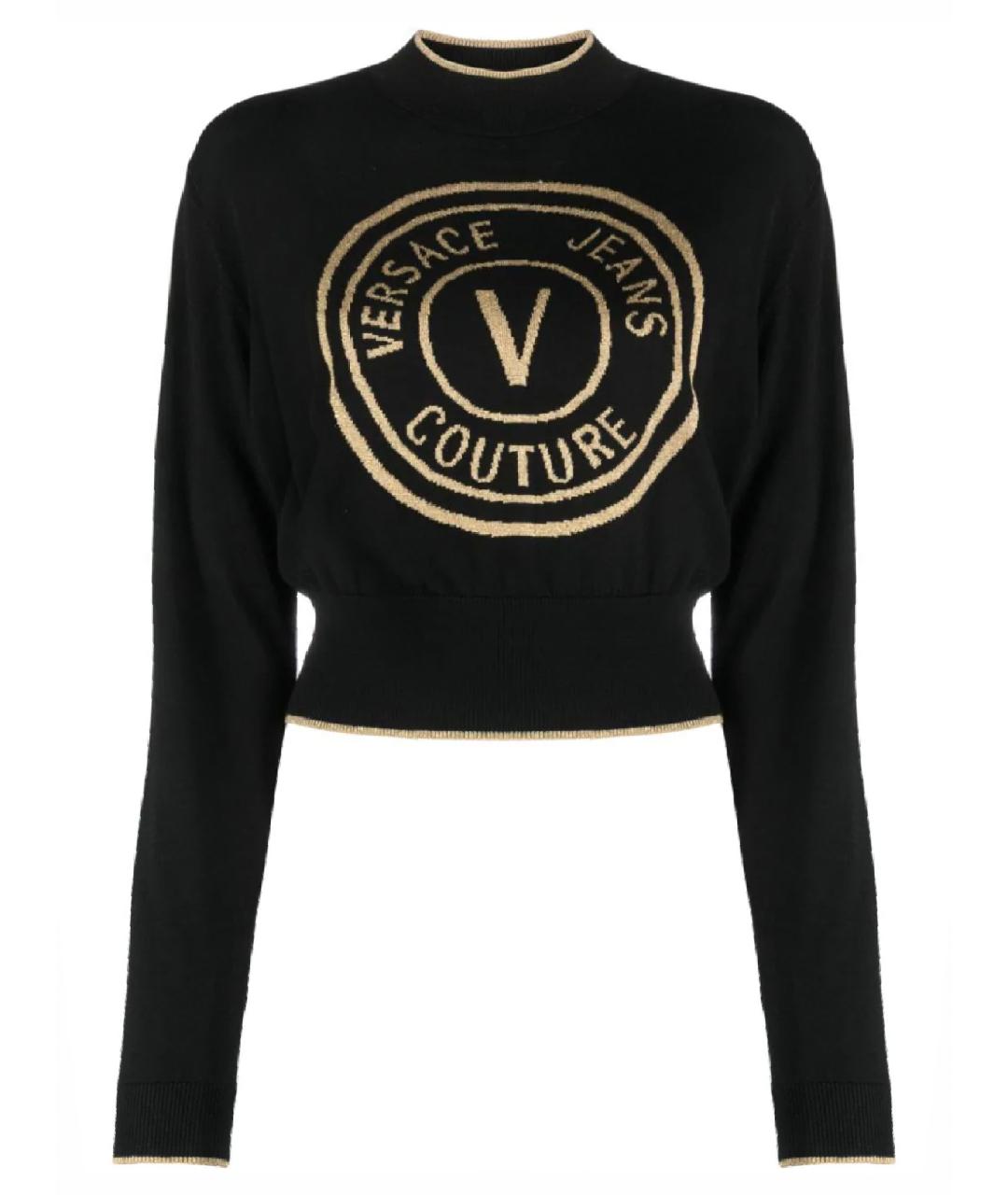 VERSACE JEANS COUTURE Черный джемпер / свитер, фото 1