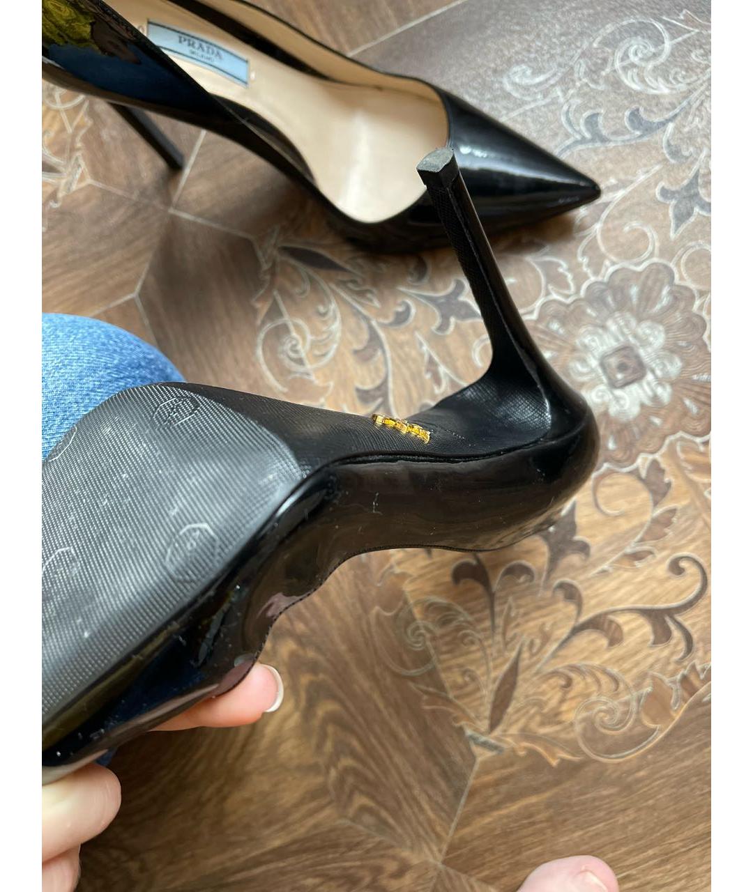 PRADA Черные кожаные туфли, фото 7