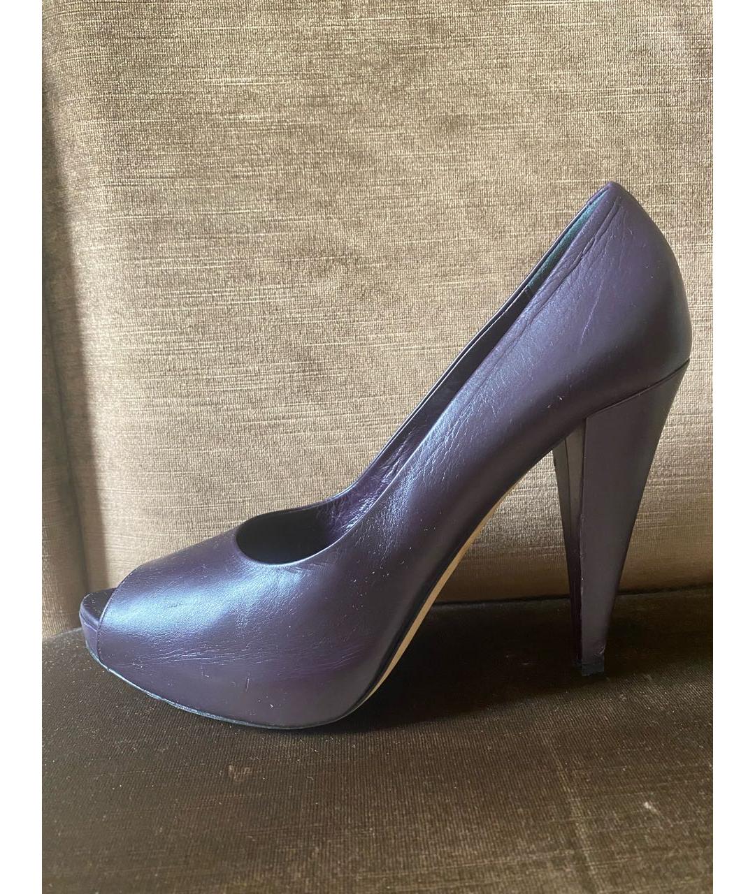 BALLY Фиолетовые кожаные туфли, фото 4