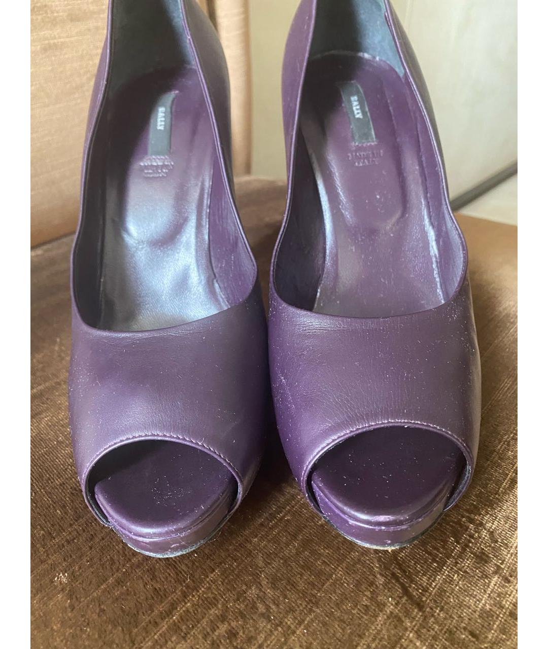BALLY Фиолетовые кожаные туфли, фото 2