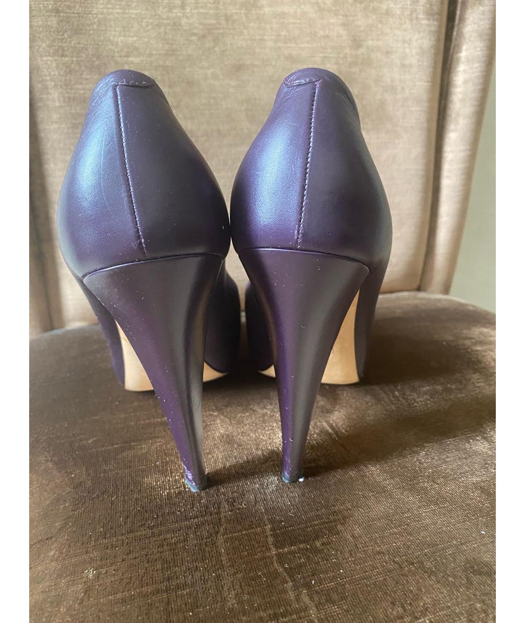 BALLY Фиолетовые кожаные туфли, фото 3