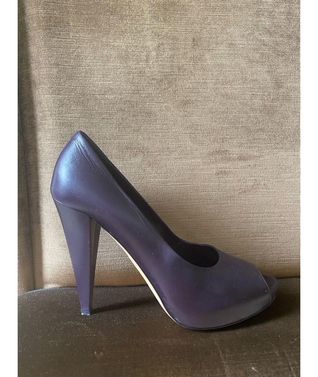 BALLY Фиолетовые кожаные туфли, фото 7
