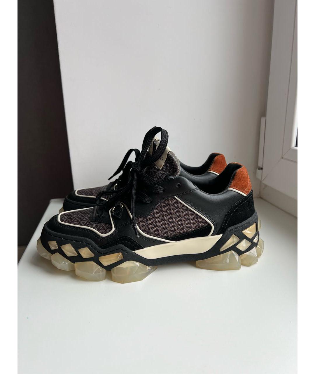 JIMMY CHOO Черные кожаные кроссовки, фото 9