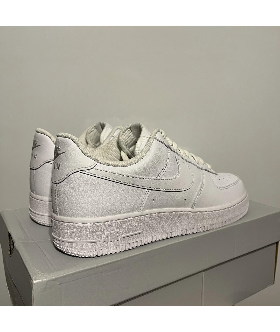 NIKE Белые кожаные низкие кроссовки / кеды, фото 7