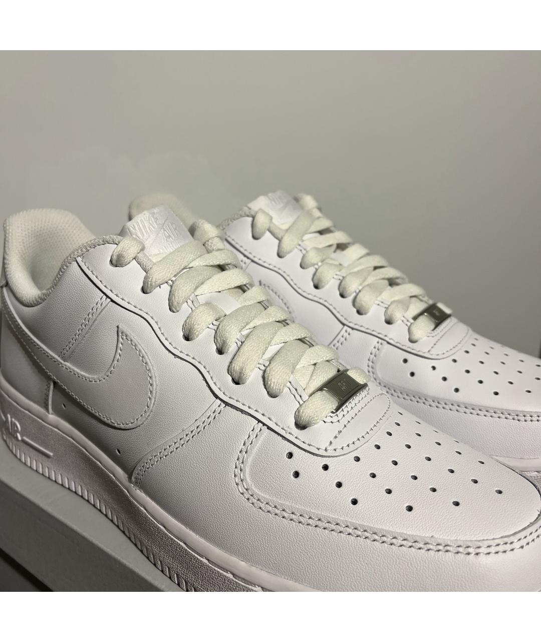 NIKE Белые кожаные низкие кроссовки / кеды, фото 6
