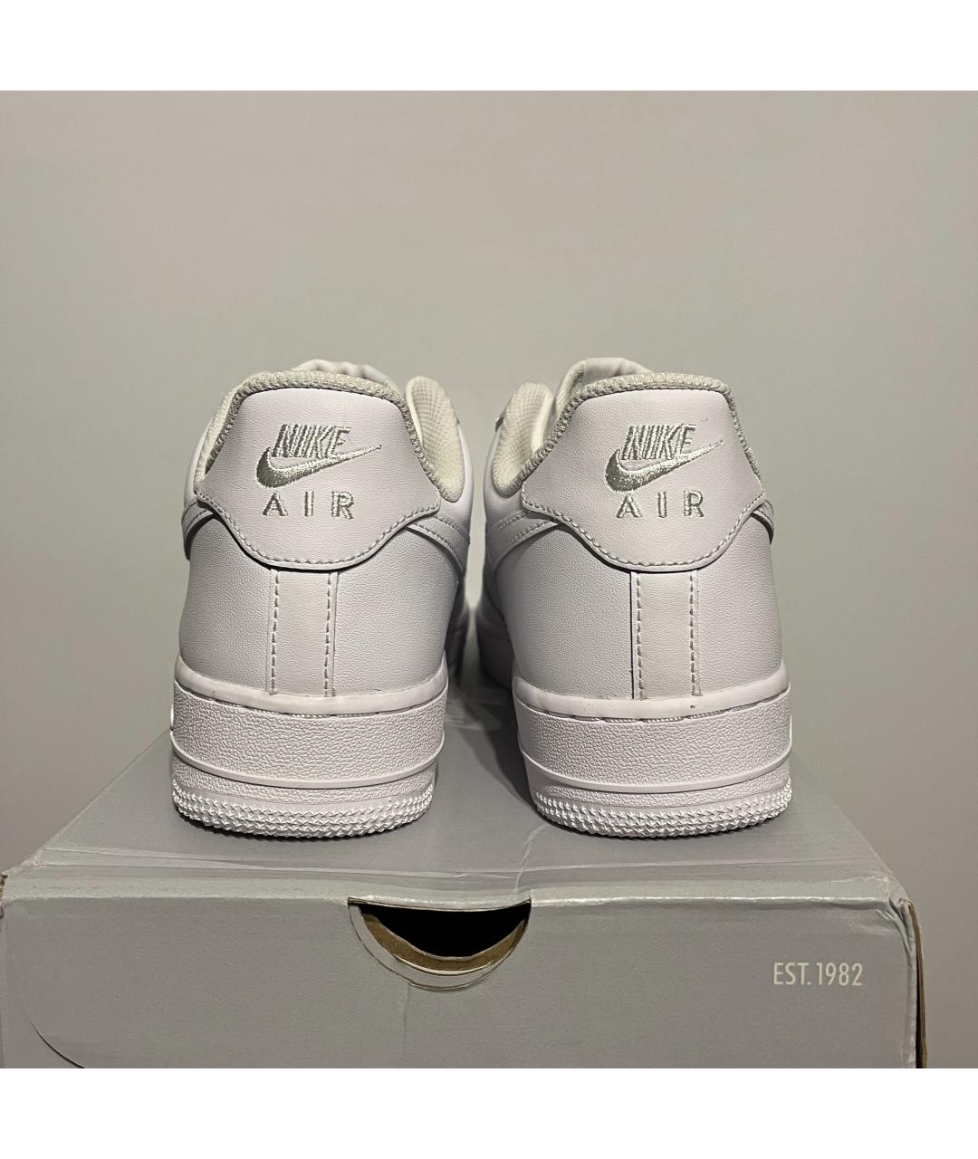 NIKE Белые кожаные низкие кроссовки / кеды, фото 8