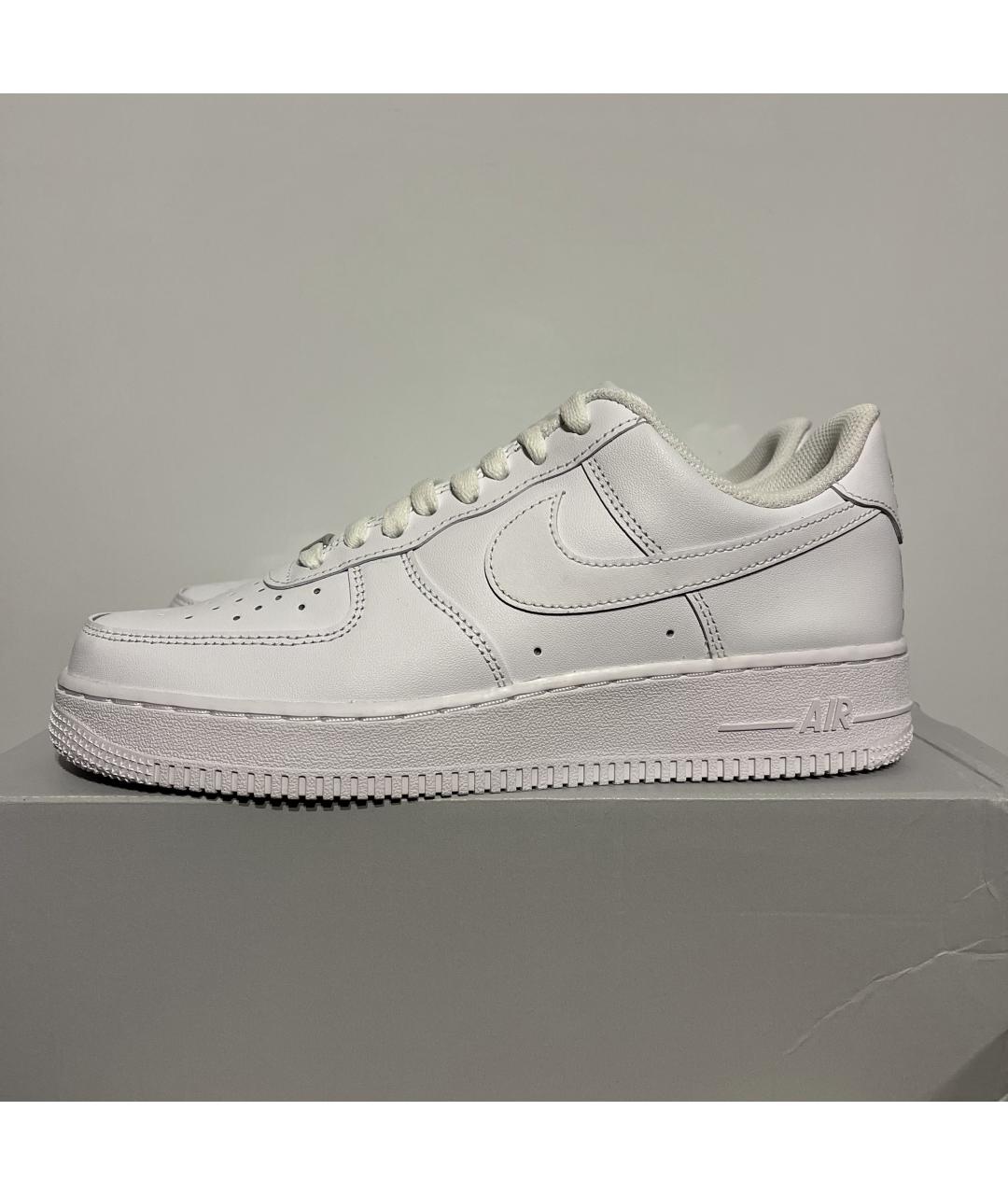 NIKE Белые кожаные низкие кроссовки / кеды, фото 2