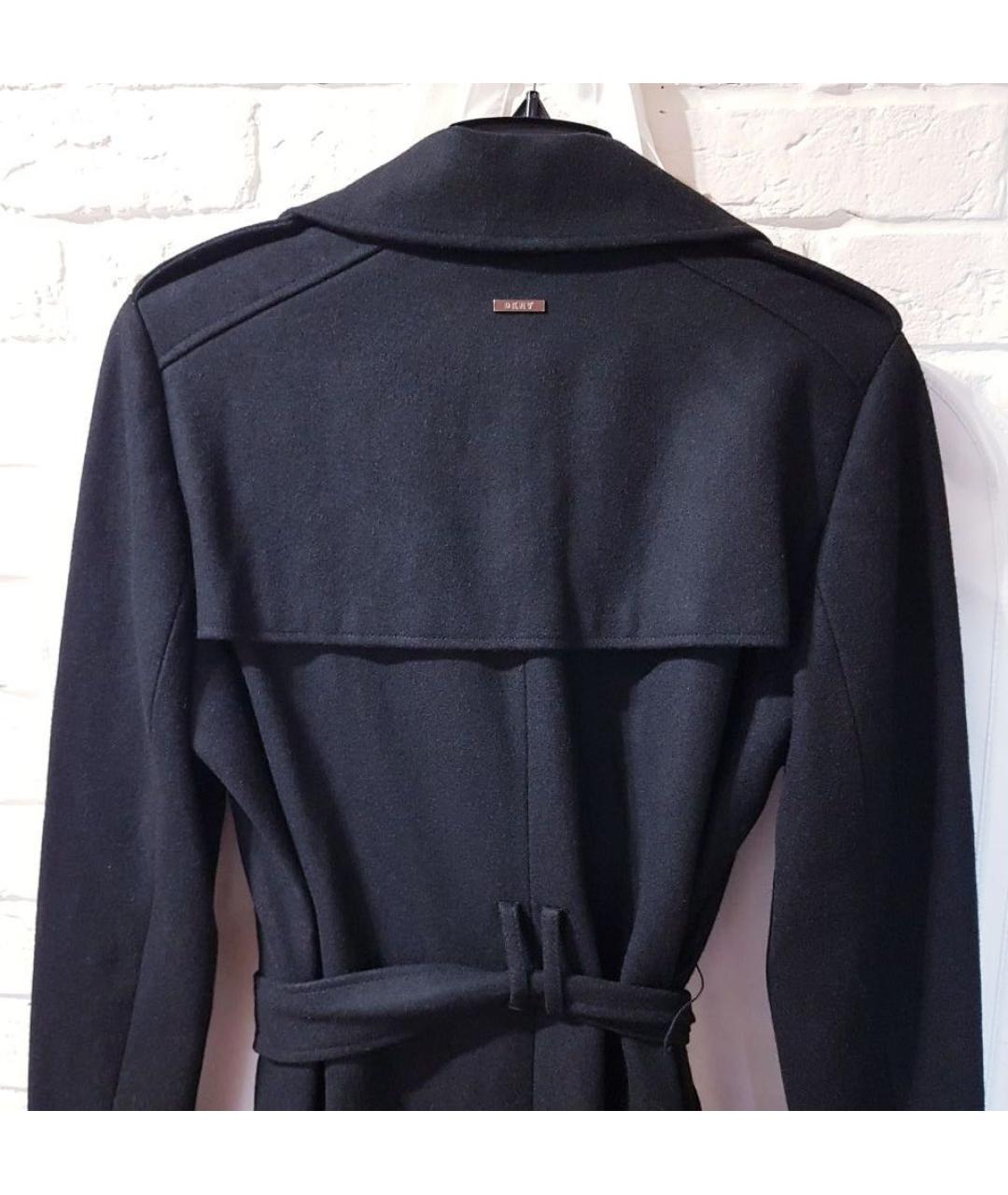 DKNY Черное шерстяное пальто, фото 3