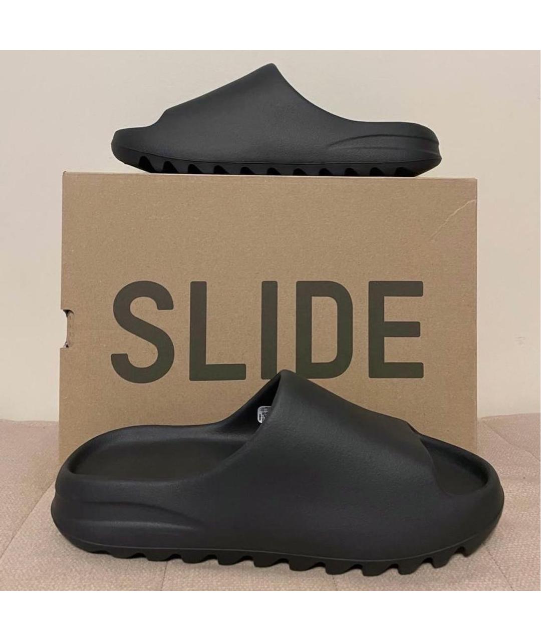 ADIDAS YEEZY Черные резиновые шлепанцы, фото 3
