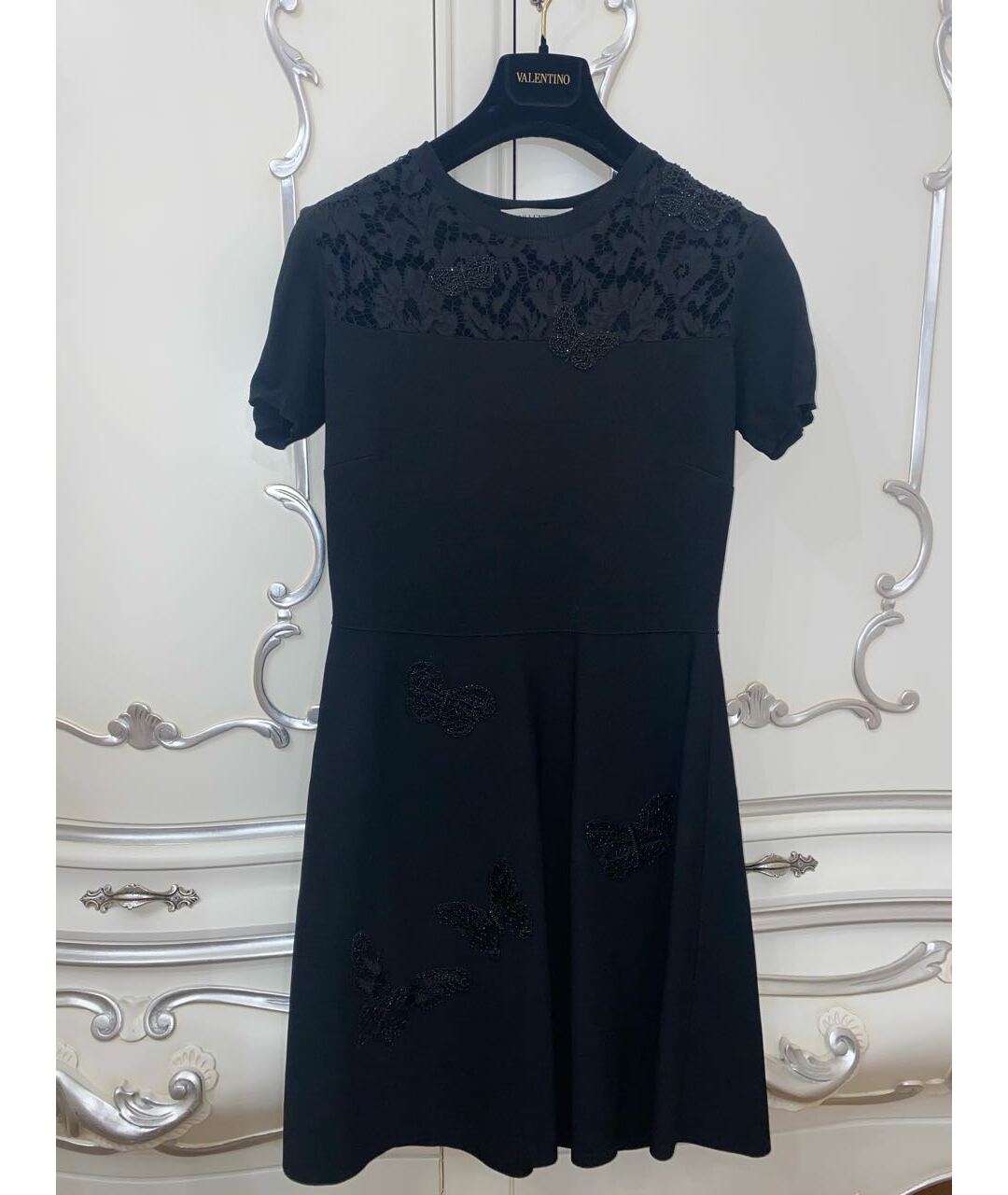 VALENTINO Черное вискозное вечернее платье, фото 6