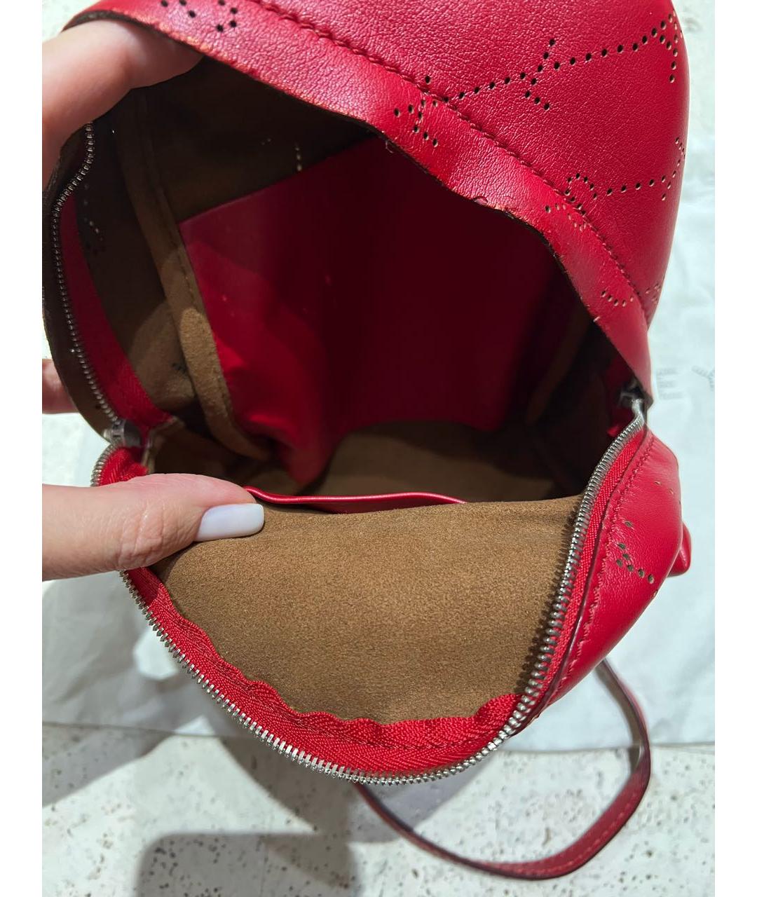 STELLA MCCARTNEY Красный рюкзак из искусственной кожи, фото 4