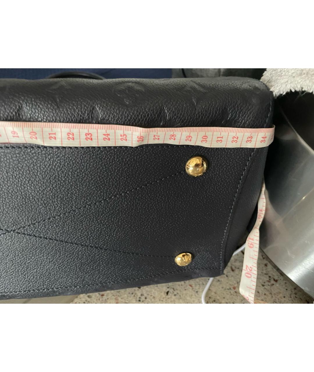 LOUIS VUITTON PRE-OWNED Темно-синяя кожаная сумка с короткими ручками, фото 5