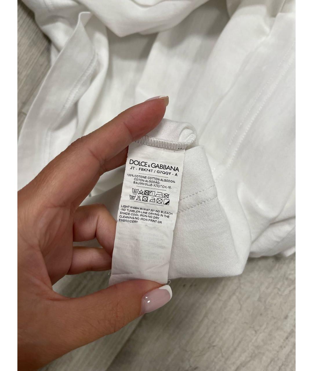 DOLCE&GABBANA Белая футболка, фото 4