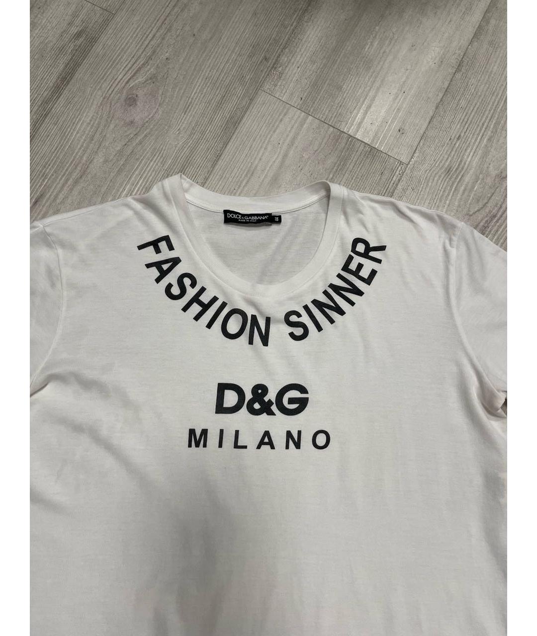 DOLCE&GABBANA Белая футболка, фото 3