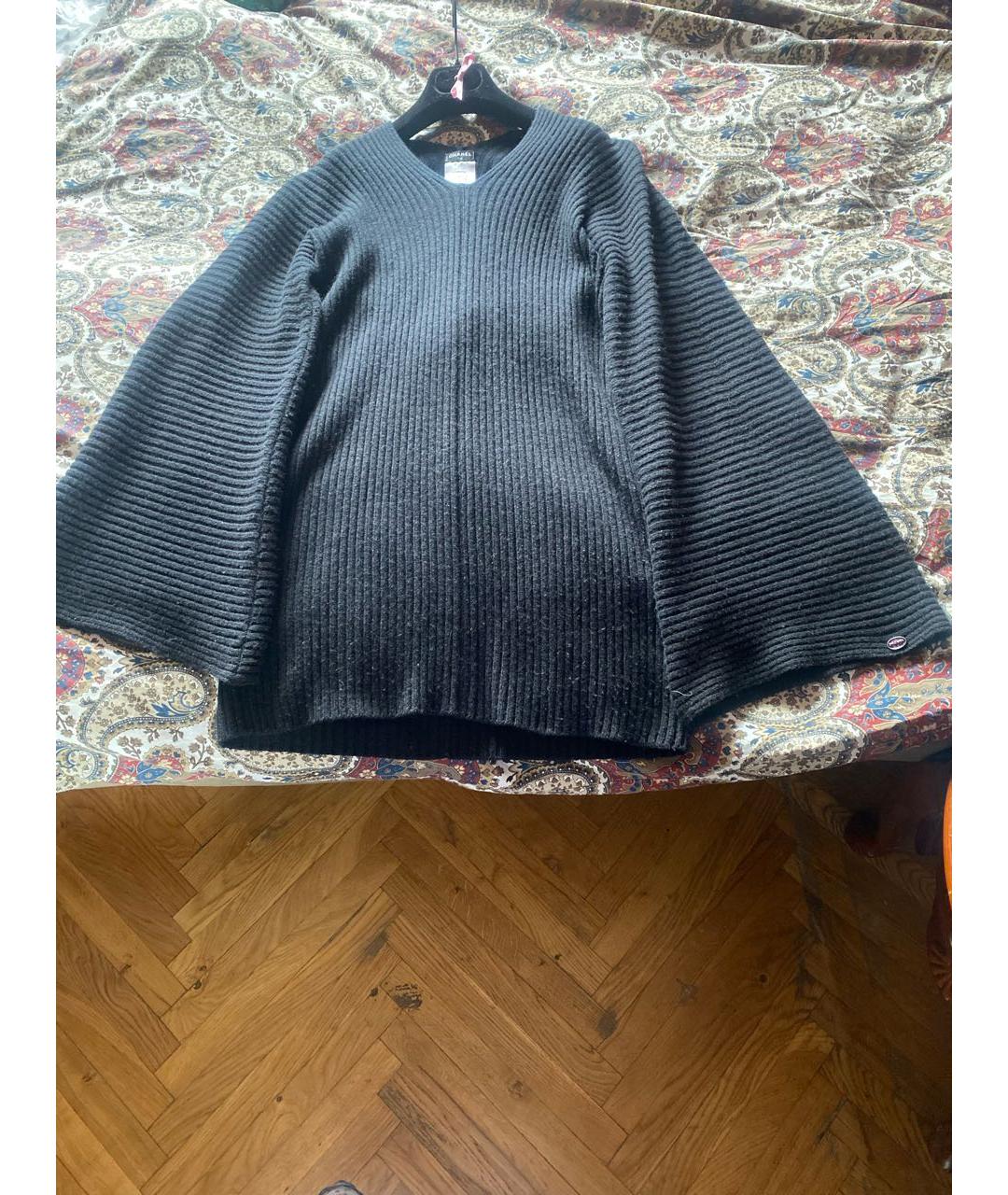 CHANEL PRE-OWNED Черный кашемировый джемпер / свитер, фото 7
