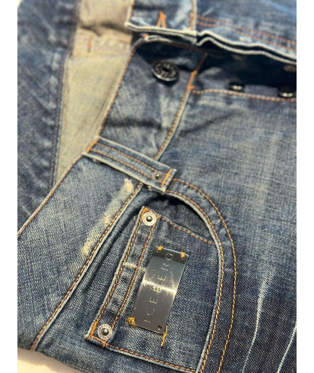 ICEBERG Темно-синие прямые джинсы, фото 9