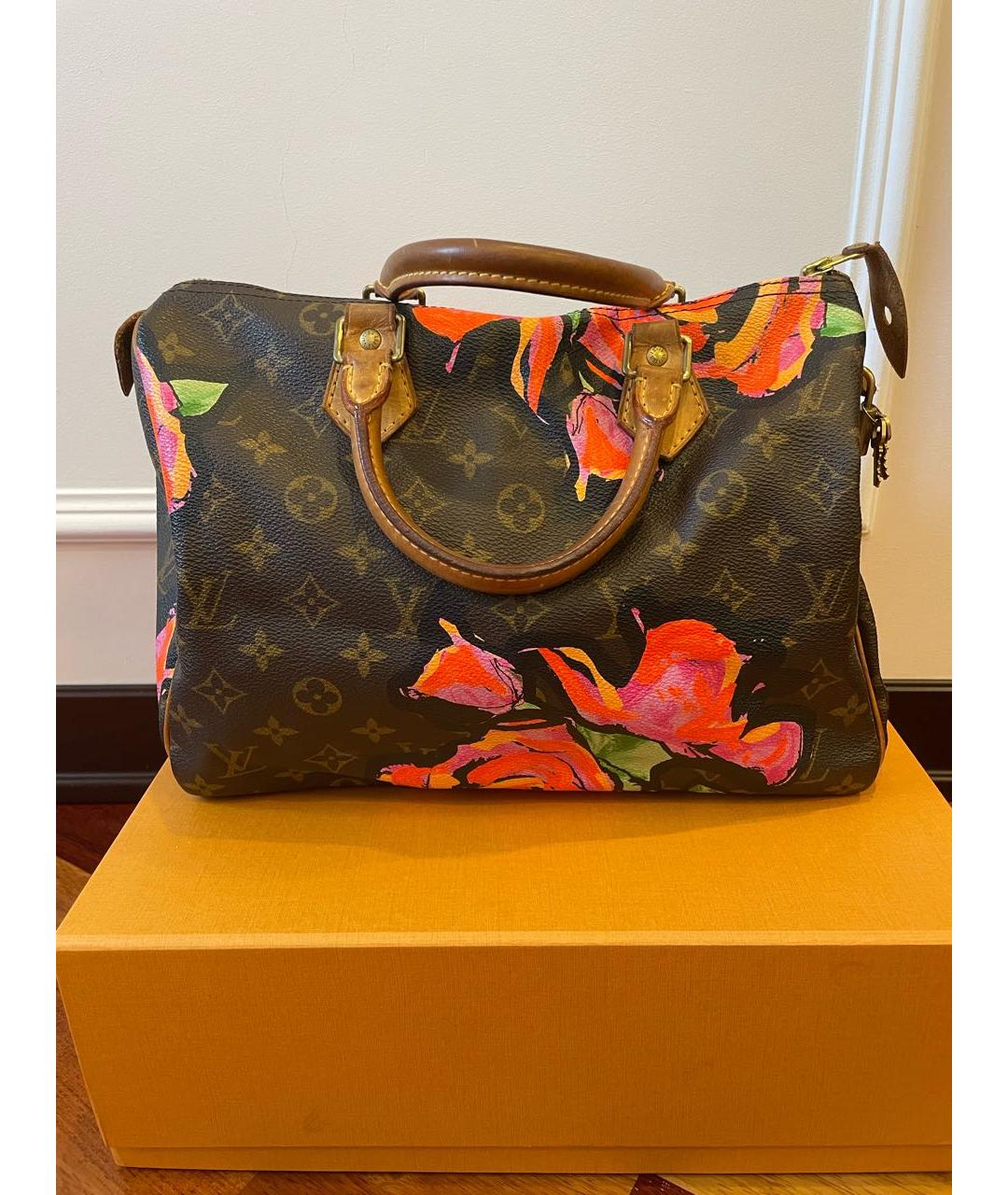 LOUIS VUITTON Коричневая кожаная сумка тоут, фото 8