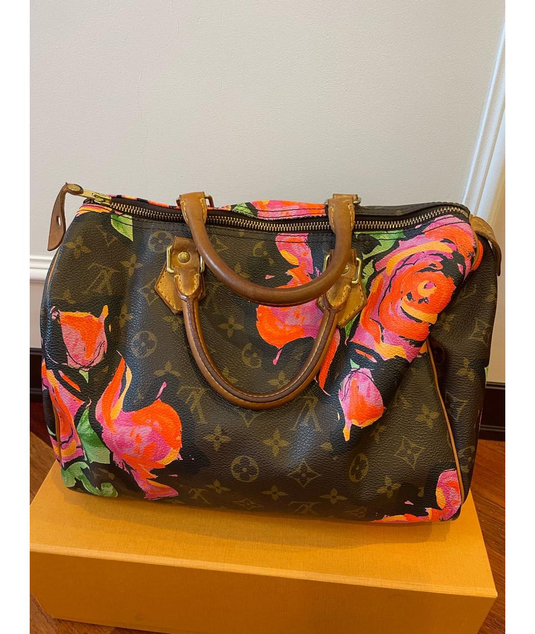 LOUIS VUITTON Коричневая кожаная сумка тоут, фото 3