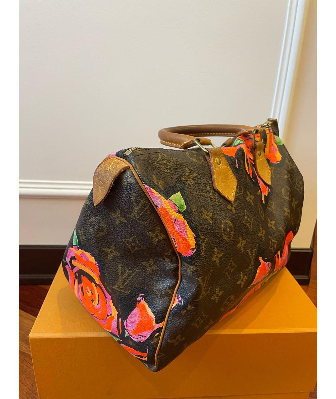 LOUIS VUITTON Коричневая кожаная сумка тоут, фото 2