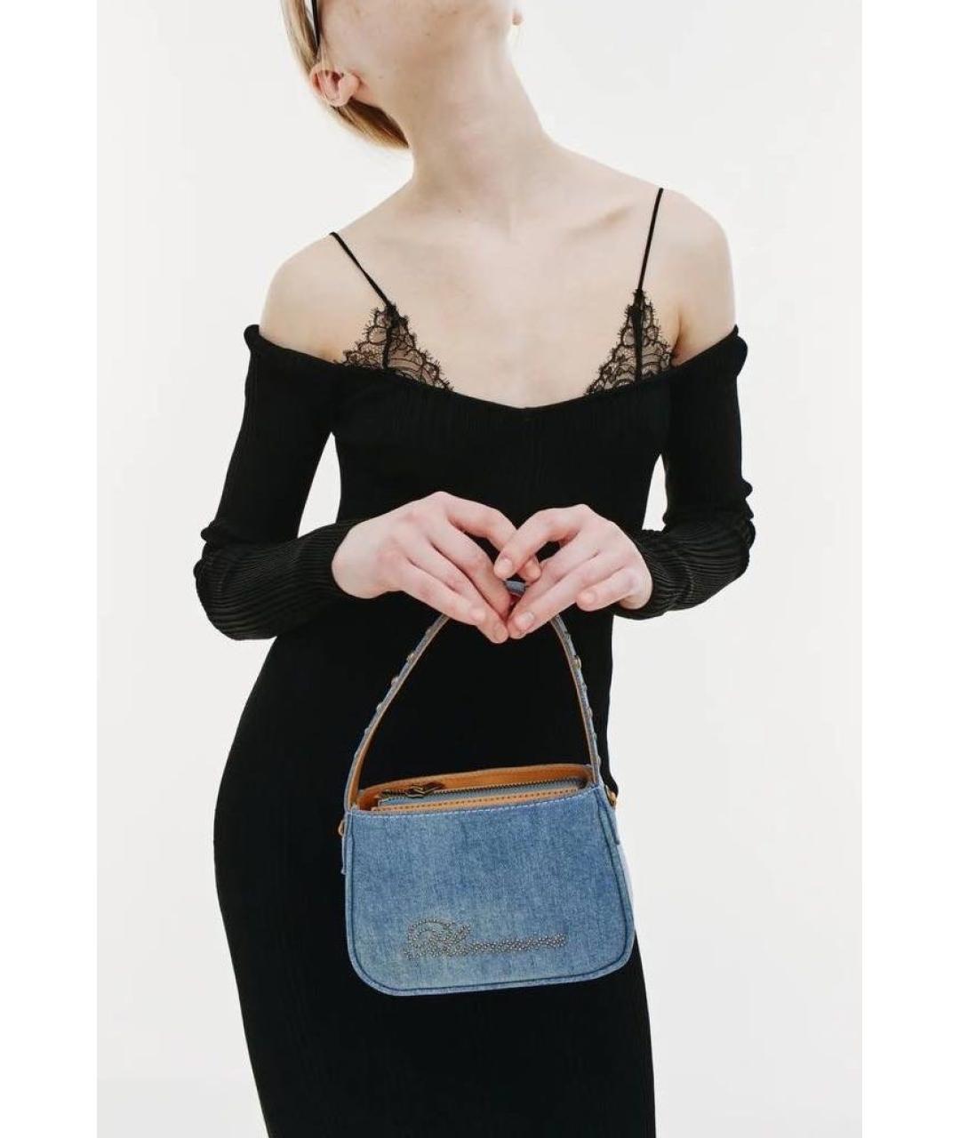 BLUMARINE Черное вискозное повседневное платье, фото 6