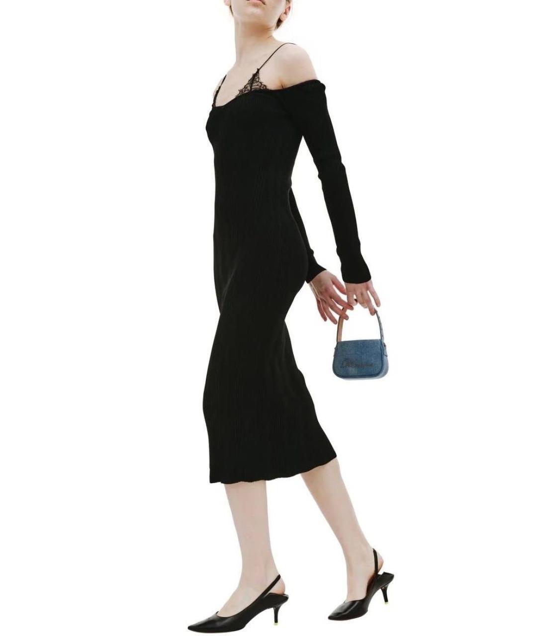 BLUMARINE Черное вискозное повседневное платье, фото 4