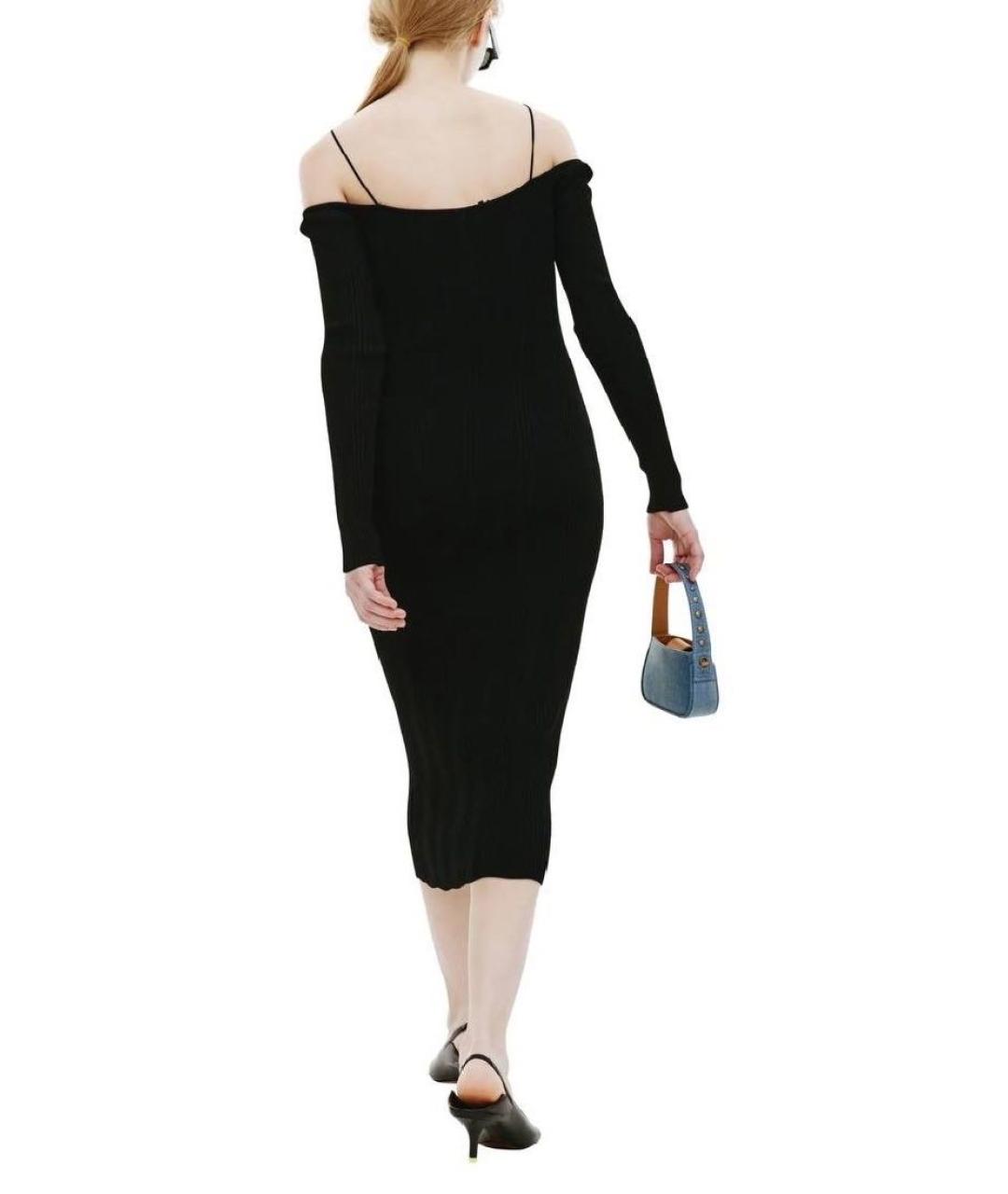 BLUMARINE Черное вискозное повседневное платье, фото 5