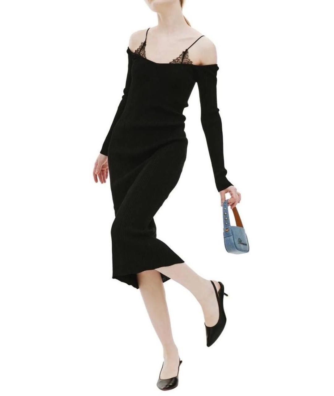 BLUMARINE Черное вискозное повседневное платье, фото 2