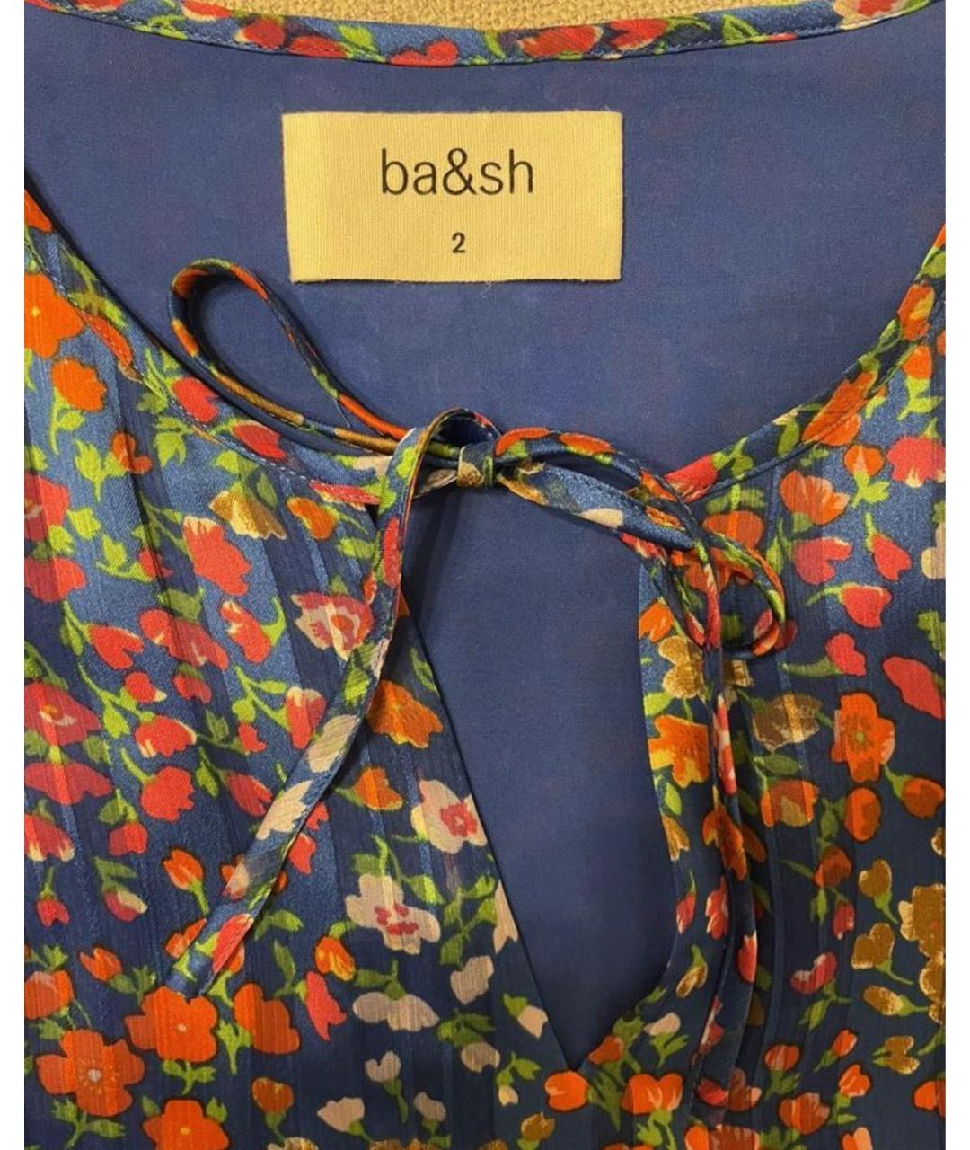 BA&SH Синее полиэстеровое повседневное платье, фото 4
