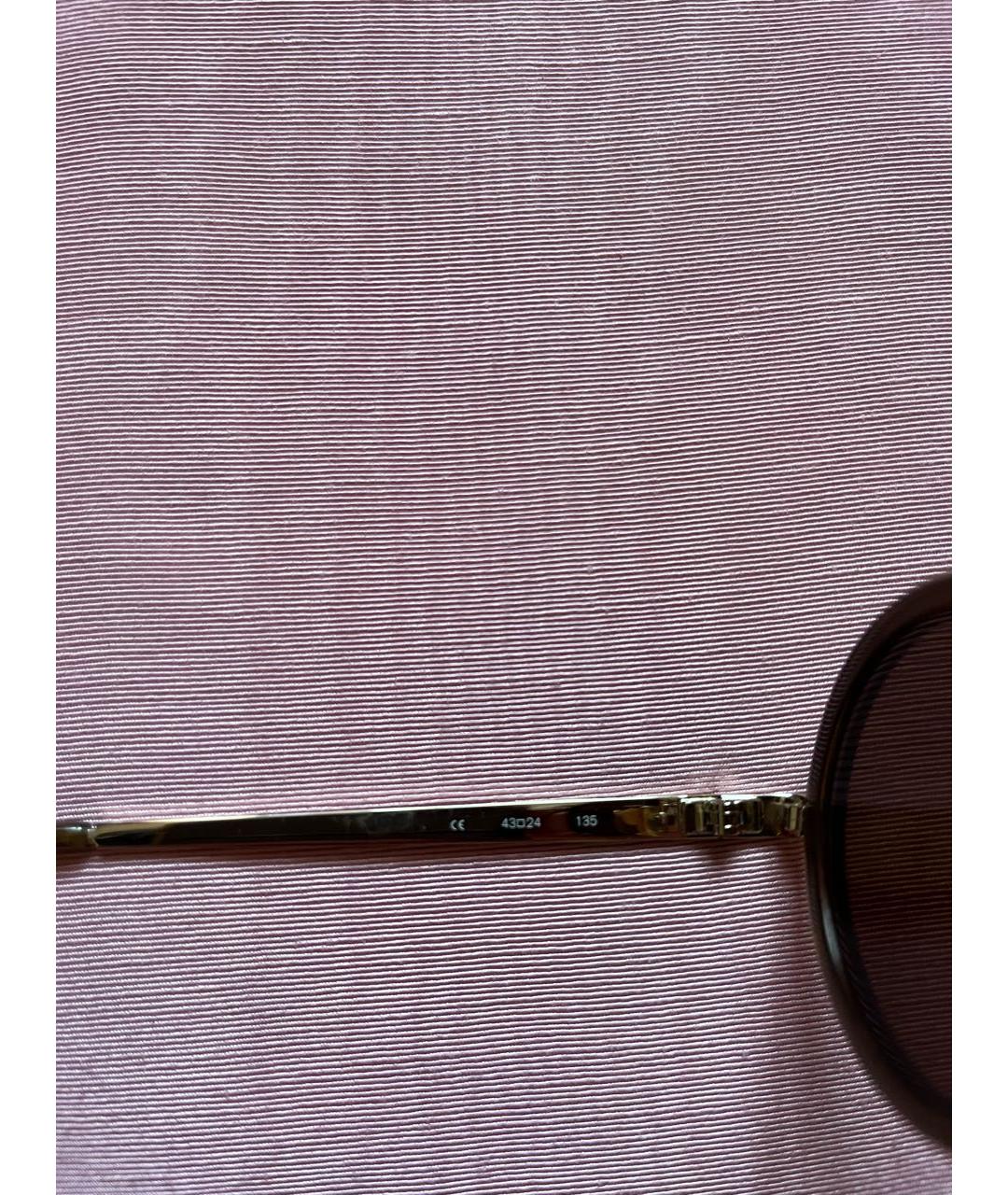 DIANE VON FURSTENBERG Коричневые металлические солнцезащитные очки, фото 8