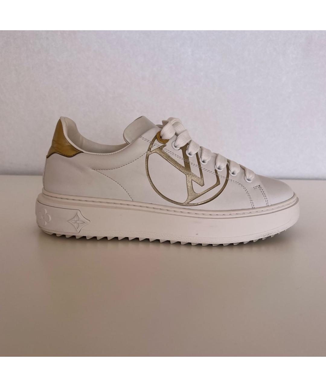 LOUIS VUITTON Белые кожаные кеды, фото 9